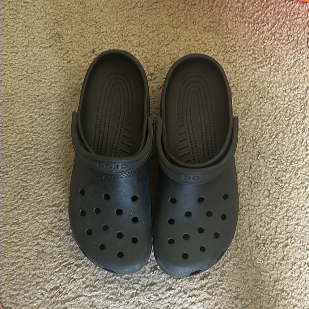 CROCS Black Sandals Perforated Design